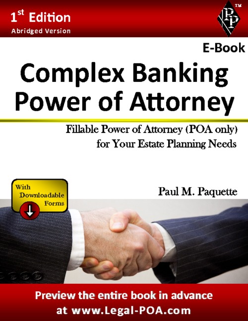 Product picture Complex Banking Power of Attorney  - Abridged Version