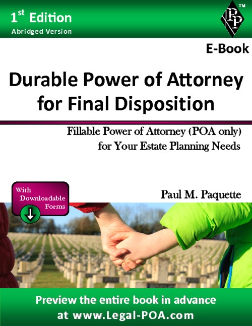 Product picture Durable Power of Attorney for Final Disposition - Abridged v