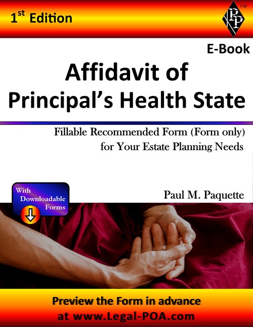 Product picture Affidavit of Principals Health State - Extra